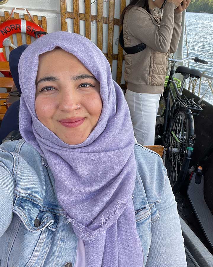 Tanzila Khan enroute to Vaxholm island via Waxholmsbolaget