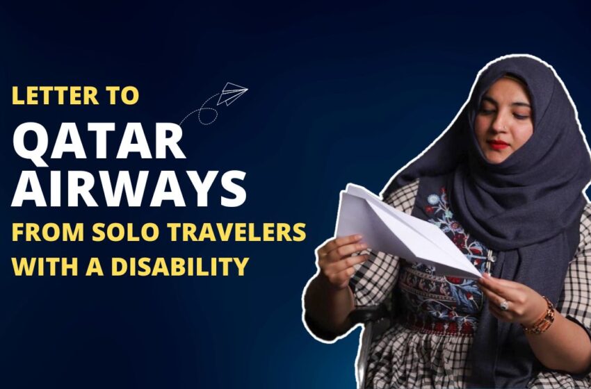  Letter to Qatar Airways from solo travelers with a disability